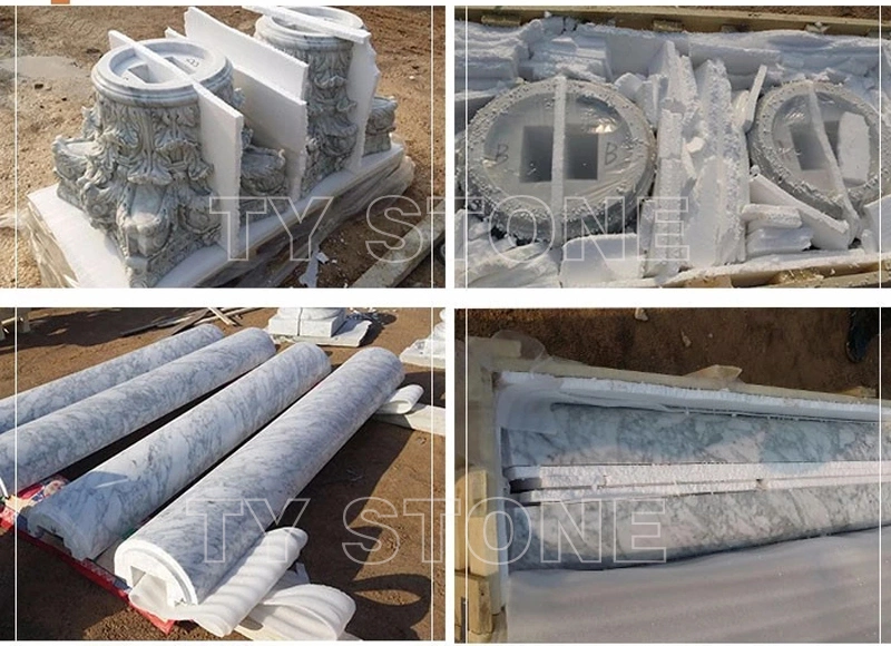 Fluted Marble Column Stone Column Capital