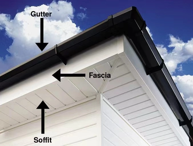 PVC Soffit Wooden Color Eave Panel for Outdoor Usage