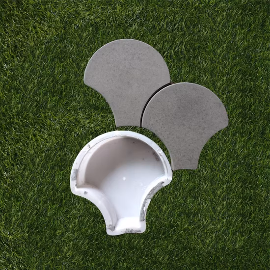 Stampi per blocchi di gomma in calcestruzzo a zigzag Stampi per finitrici per piastrelle in cemento per mattoni in plastica